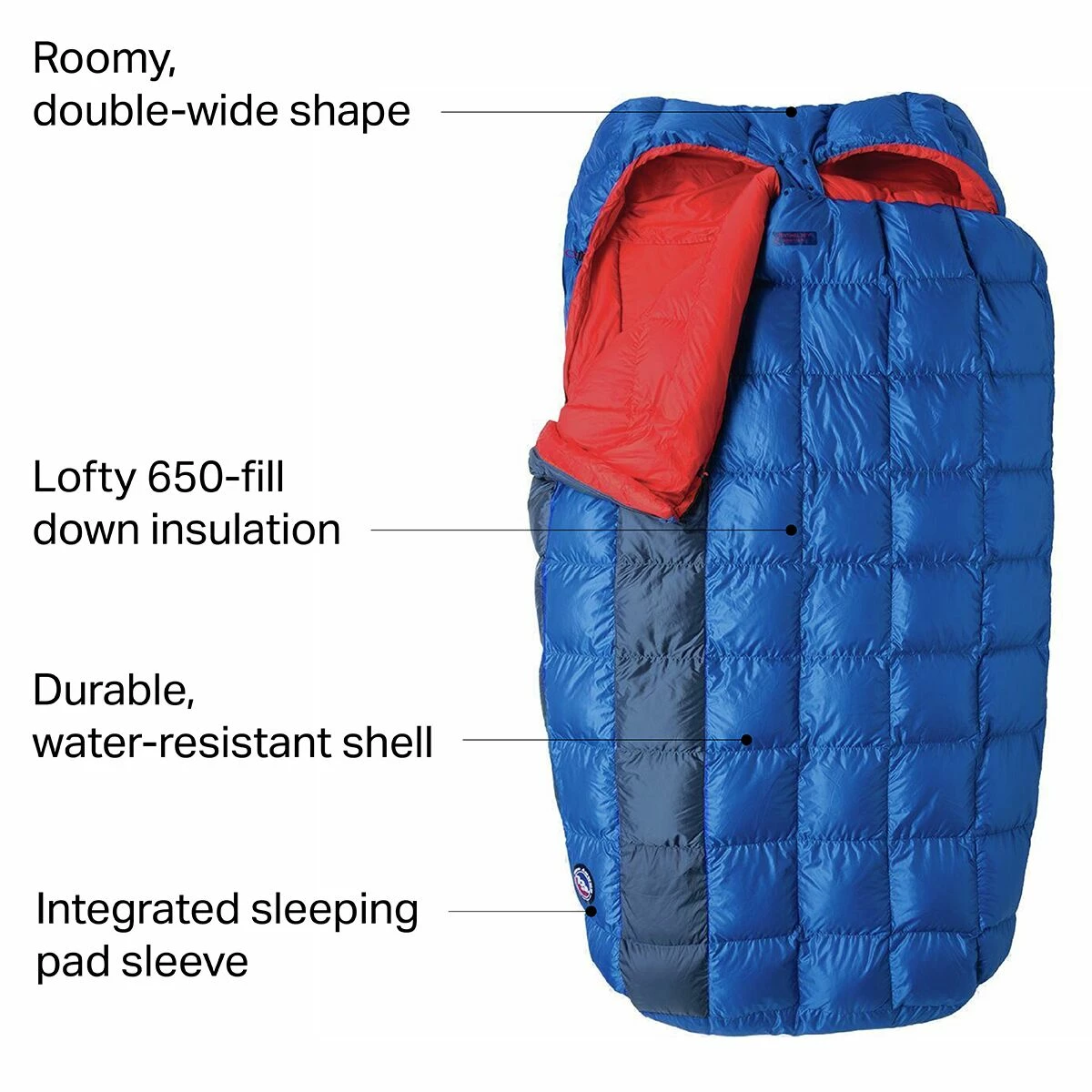 Big Agnes Down Sleeping Bags Sentinel Double Sleeping Bag: 30F Down 4 Big Agnes Down Sleeping Bags Sentinel Double Sleeping Bag: 30F Down - Image 2
