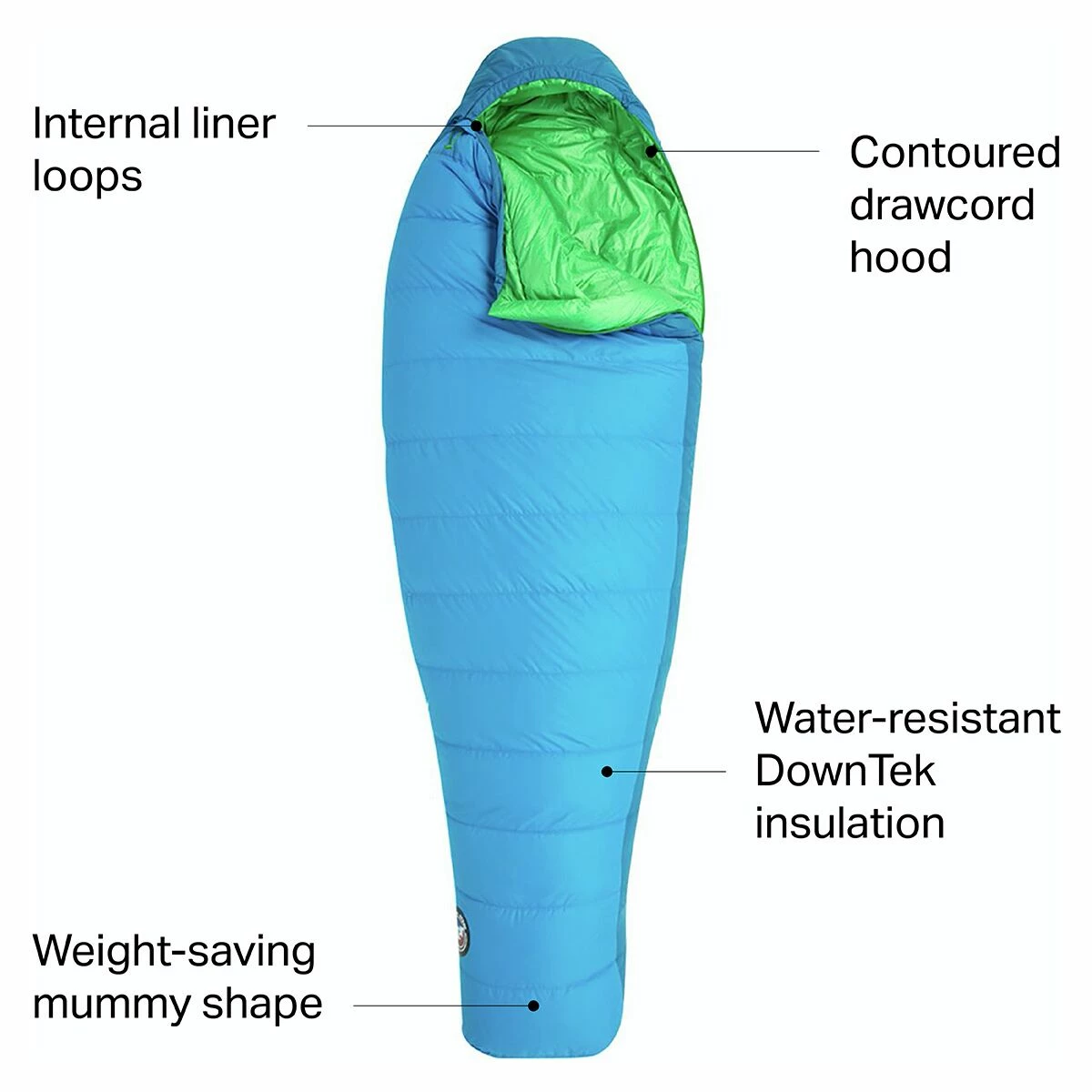 Big Agnes Down Sleeping Bags Mirror Lake Sleeping Bag: 20F Down Women's 4 Big Agnes Down Sleeping Bags Mirror Lake Sleeping Bag: 20F Down Women's - Image 2
