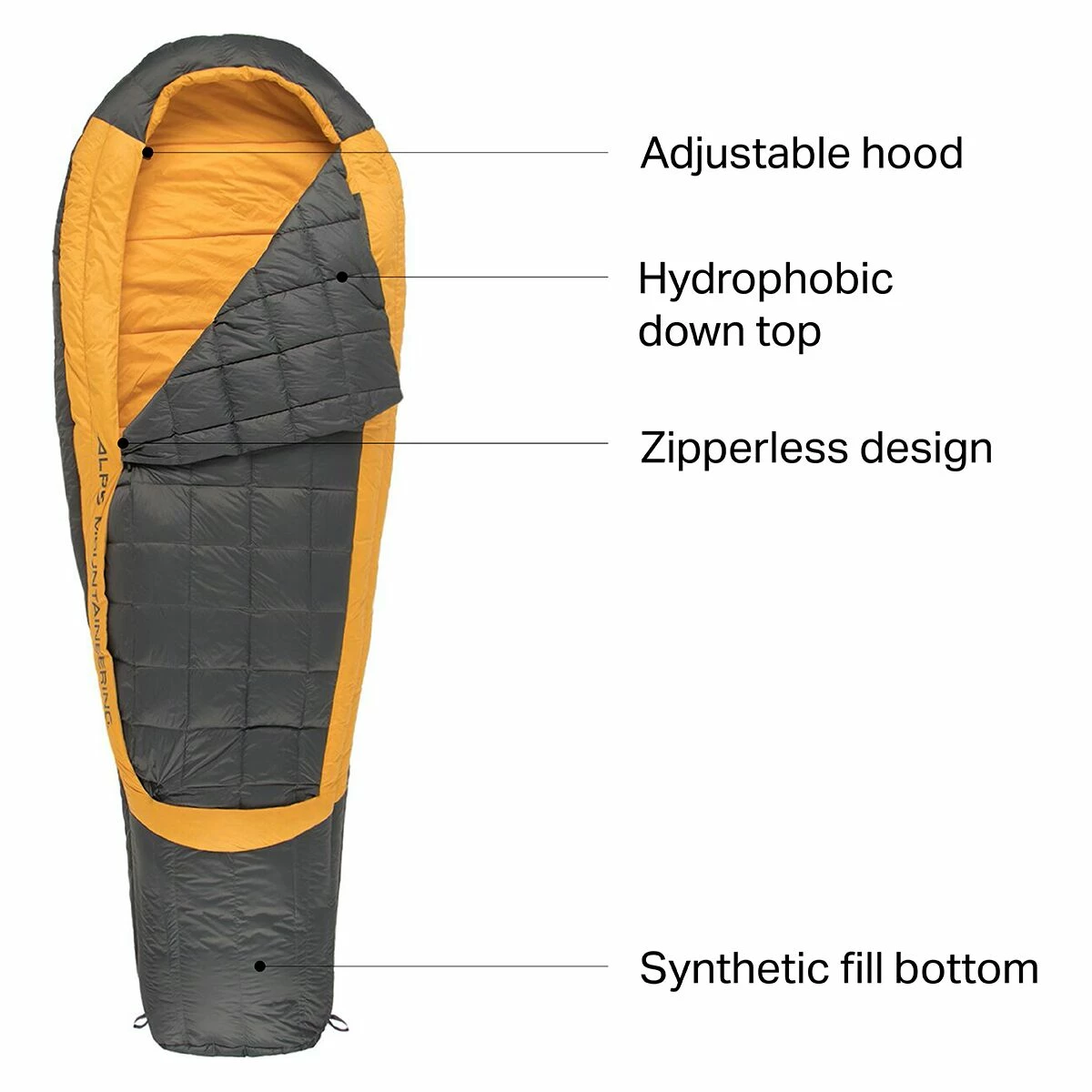 ALPS Mountaineering Synthetic Sleeping Bags Dogwood + Sleeping Bag: 40 Degree Synthetic 4 ALPS Mountaineering Synthetic Sleeping Bags Dogwood + Sleeping Bag: 40 Degree Synthetic - Image 2