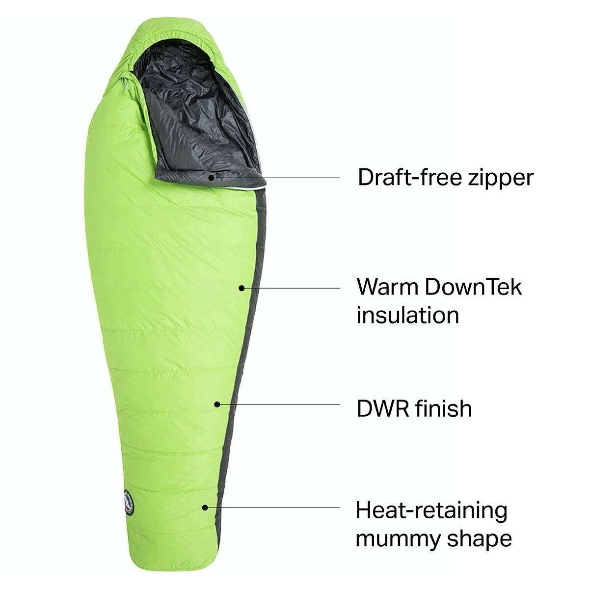 Big Agnes Down Sleeping Bags Spike Lake Sleeping Bag: 15F Down 4 Big Agnes Down Sleeping Bags Spike Lake Sleeping Bag: 15F Down - Image 2
