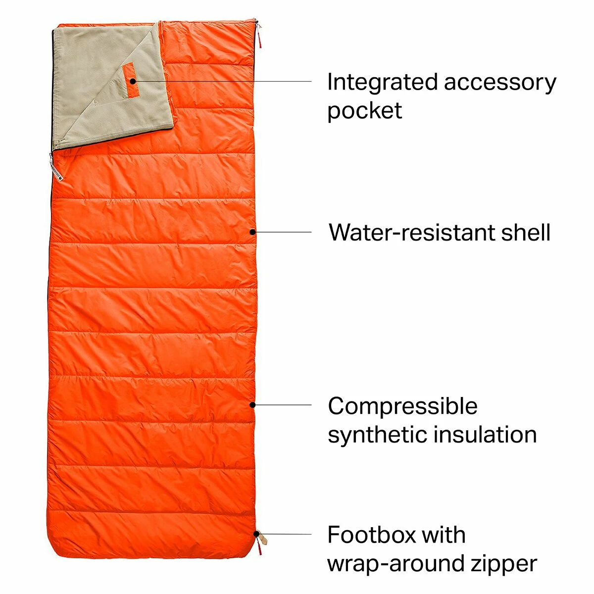 The North Face Synthetic Sleeping Bags Eco Trail Bed Sleeping Bag: 35F Synthetic 4 The North Face Synthetic Sleeping Bags Eco Trail Bed Sleeping Bag: 35F Synthetic - Image 2
