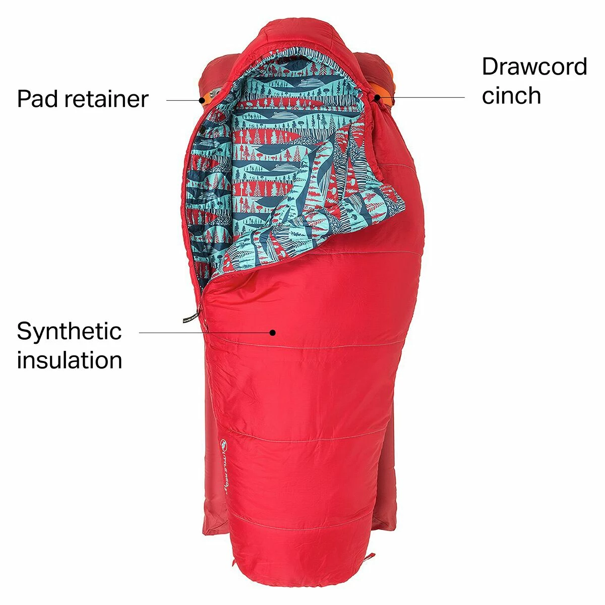 Big Agnes Kids' Camp Little Red Sleeping Bag: 15F Synthetic Kids' 4 Big Agnes Kids' Camp Little Red Sleeping Bag: 15F Synthetic Kids' - Image 2
