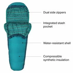 Marmot Kids' Camp Trestles 30 Sleeping Bag: 30F Synthetic Kids' -Sleep Online Shop TURTIL D5