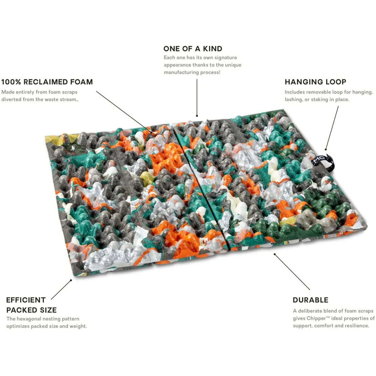 NEMO Equipment Inc. Sleeping Pad Pumps & Accessories Chipper Reclaimed Closed Cell Foam Seat 7 NEMO Equipment Inc. Sleeping Pad Pumps & Accessories Chipper Reclaimed Closed Cell Foam Seat - Image 5